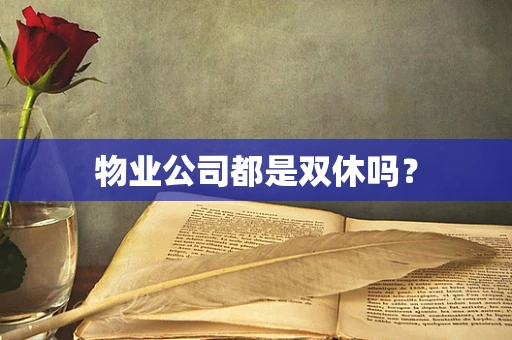 物业公司都是双休吗？