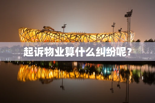 起诉物业算什么纠纷呢？