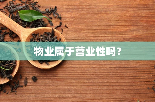 物业属于营业性吗？