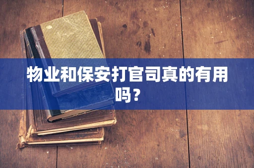 物业和保安打官司真的有用吗？