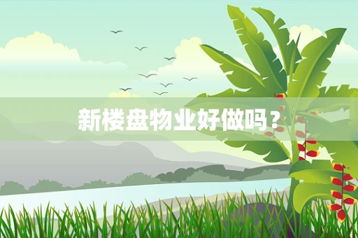 新楼盘物业好做吗？