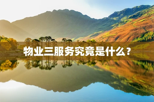 物业三服务究竟是什么？