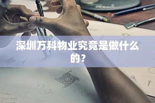 深圳万科物业究竟是做什么的？