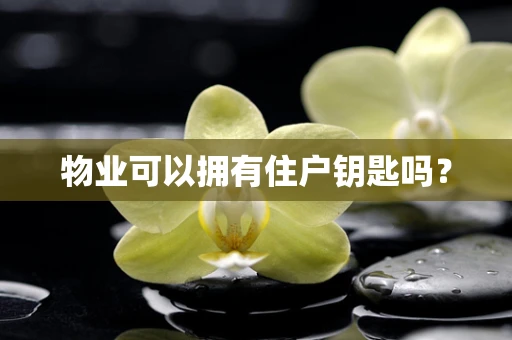 物业可以拥有住户钥匙吗？