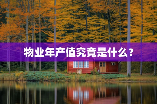 物业年产值究竟是什么？