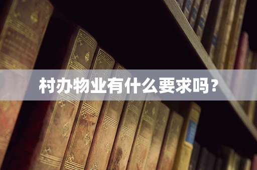 村办物业有什么要求吗？