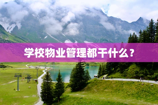学校物业管理都干什么？