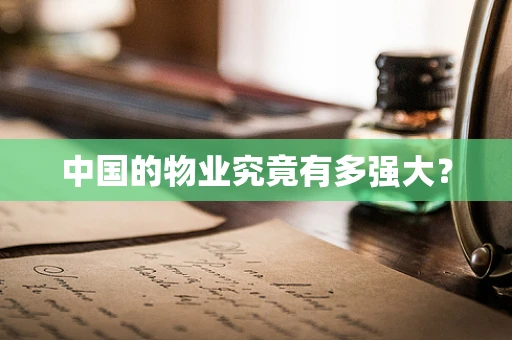 中国的物业究竟有多强大？