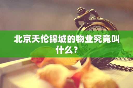 北京天伦锦城的物业究竟叫什么？