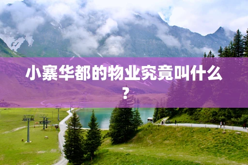 小寨华都的物业究竟叫什么？