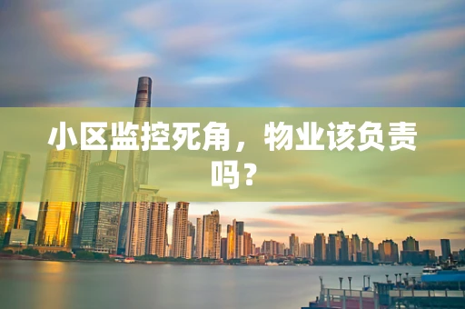 小区监控死角，物业该负责吗？