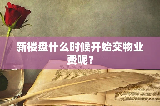 新楼盘什么时候开始交物业费呢？