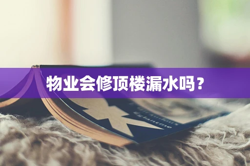 物业会修顶楼漏水吗？