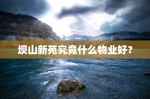 坝山新苑究竟什么物业好？