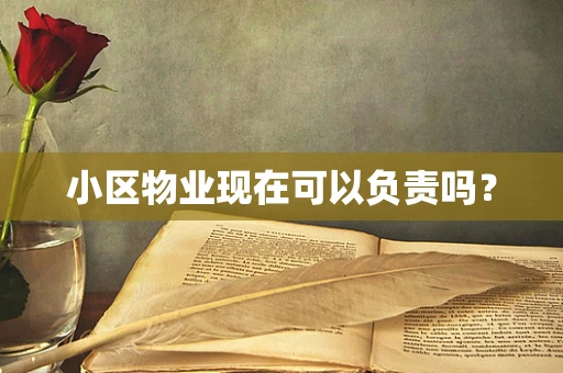 小区物业现在可以负责吗？