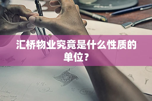 汇桥物业究竟是什么性质的单位？