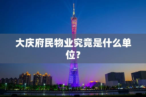 大庆府民物业究竟是什么单位？