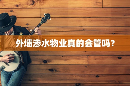 外墙渗水物业真的会管吗？