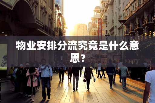 物业安排分流究竟是什么意思？