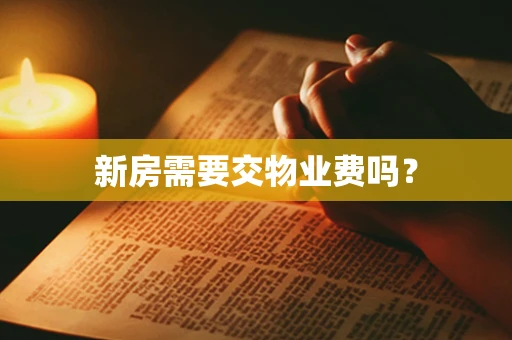 新房需要交物业费吗？
