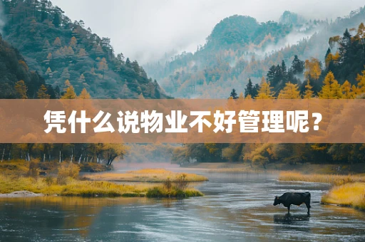 凭什么说物业不好管理呢？