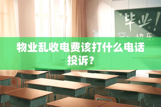 物业乱收电费该打什么电话投诉？