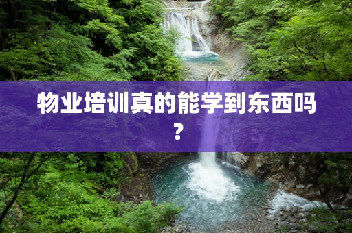 物业培训真的能学到东西吗？