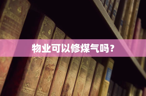 物业可以修煤气吗？