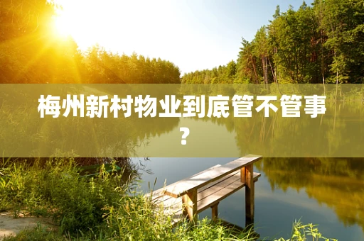 梅州新村物业到底管不管事？