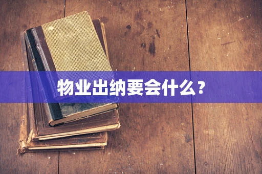 物业出纳要会什么？