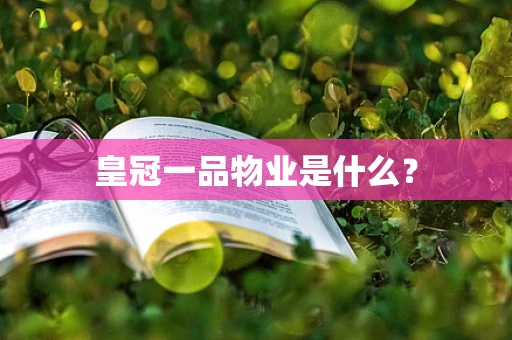 皇冠一品物业是什么？