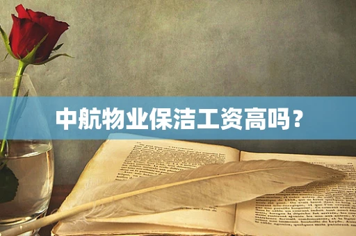 中航物业保洁工资高吗？