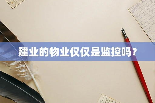 建业的物业仅仅是监控吗？